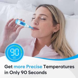 digital basal thermometer getting precise temperatures in only 90 seconds