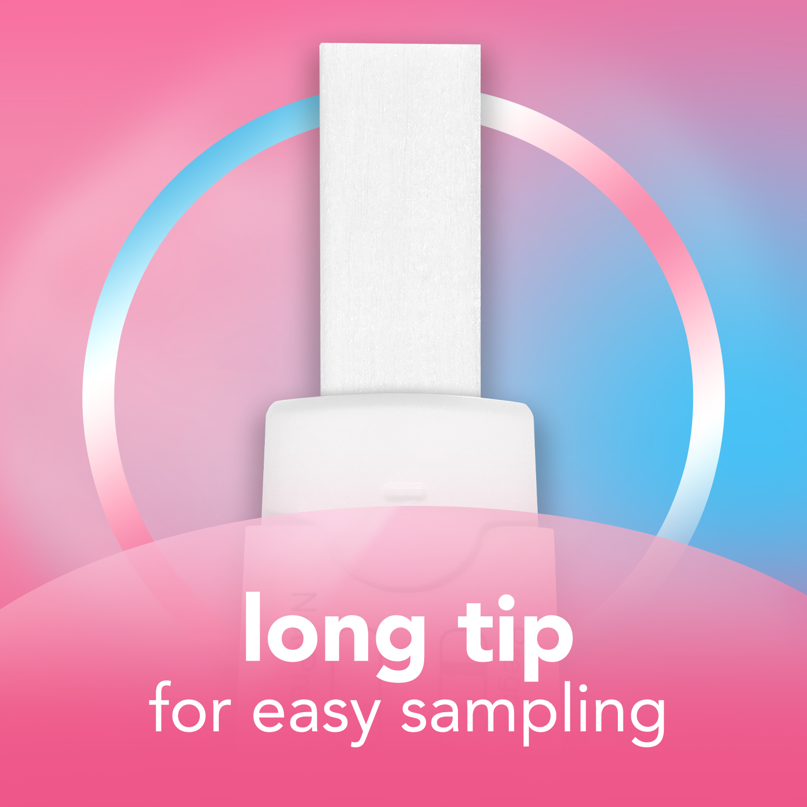Long tip for easy sampling