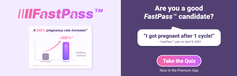 Premom FastPass to Pregnancy - Take Quiz