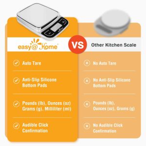 Advantages of Easy@Home Digital Kitchen Scale over other kitchen scales.