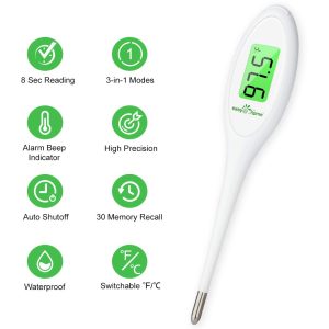 The different functions of Easy@Home Digital Thermometer.