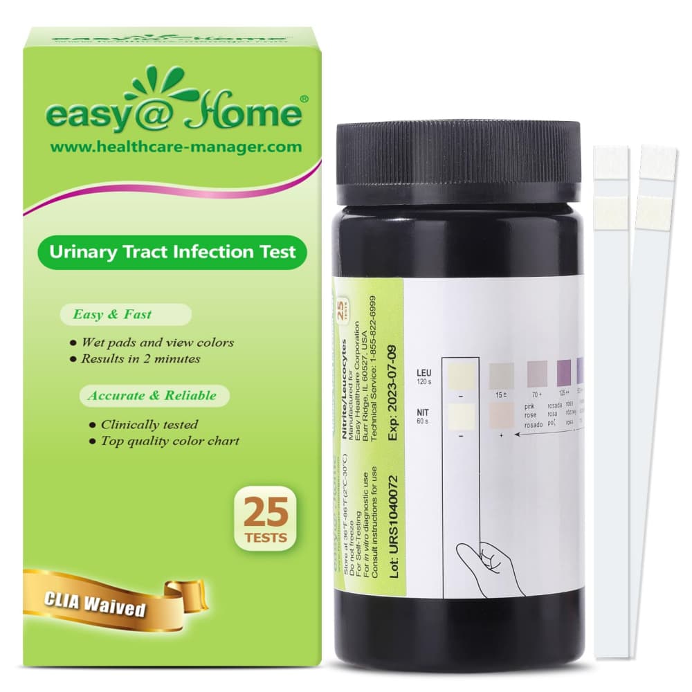 Easy@Home Urinary Tract Infection Test Strips 25 pack.