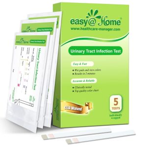 Easy@Home Urinary Tract Infection Test Kit, Individually Wrapped UTI Test Strips 5 pack.