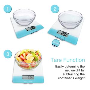 The tare function of the Easy@Home Digital Food Kitchen Scale