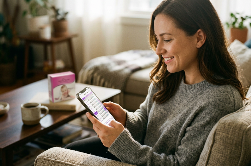 Track PCOS cycle using Premom App