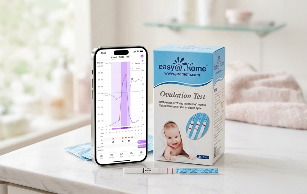 Easy at home LH test with Premom APP