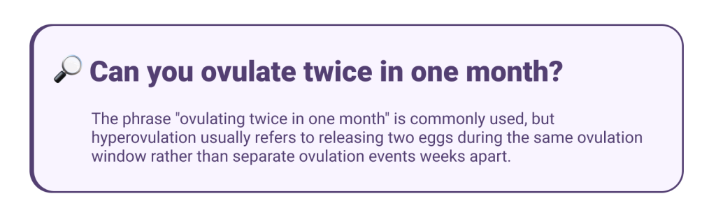 Si può ovulare due volte in un mese
