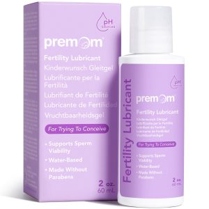 Premom Kinderwunsch Gleitgel 60 ml - Spermienfreundliches Fruchtbarkeitsgleitmittel wasserbasiertes Fertilitätsgel für Paare Männer Frauen, ohne Parabene Glycerin, ideal bei empfindlicher Haut