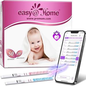 Easy@Home Empfidlich Kinderwunsch Fruchtbarkeitstests für Eisprung 25 mIU/ml und Schwangerschaftstests mit Optimaler Sensitivität